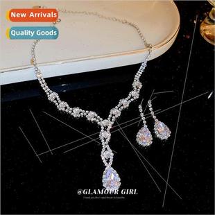 necklace earrings niche drop ligh tassel sets Diamond two