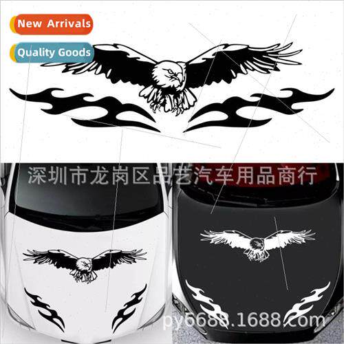 X-296 Eagle Spreading Wings and Flying Totem Sticker Flame H