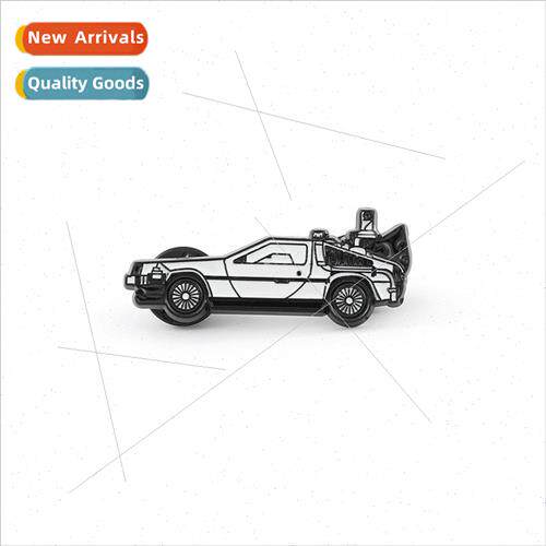 Cartoon  back to the future metal brooch time travel machine