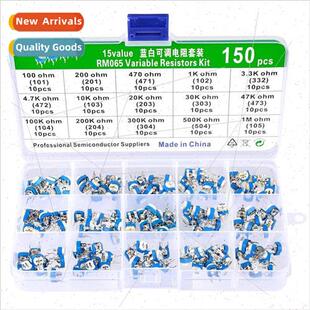 15 sizes 10pcs each 150pcs RM065 Horizontal Blue & White Adj