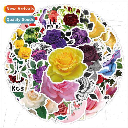 50 pcs Roses Colorful Flower s Handbook Decoration ggage Pho