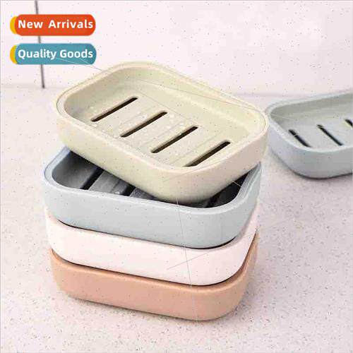Small fresh plain color draining soap box Soap box with lid