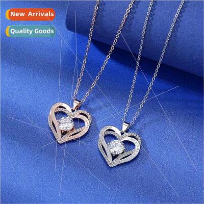 Korea Fashion Valentines Day Peach Heart Love Diamond Pendan