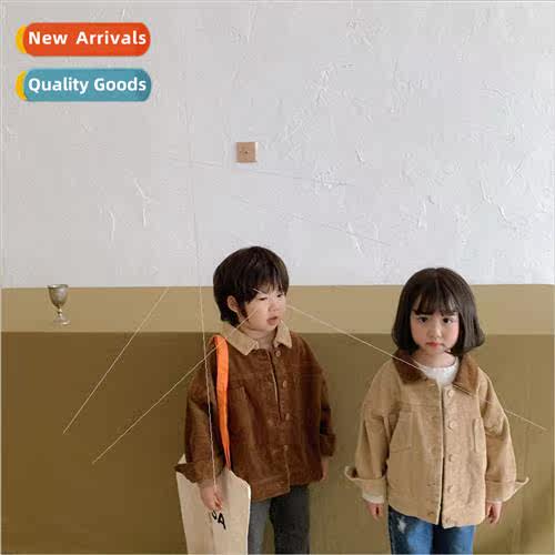 Childrens childrens corduroy cotton jacket boys and girls sp