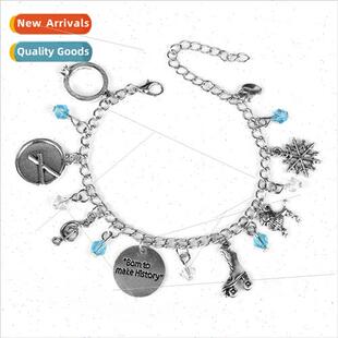 Yuri on Ice Skates Crystal Snowflake Bracelet Fashion Vintag
