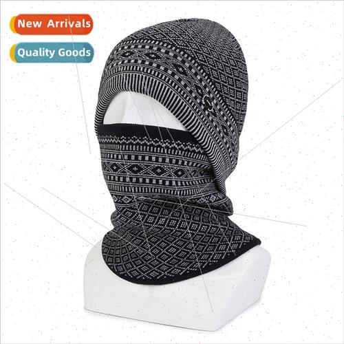 New hat scarf two-piece winter double thickened knit cap jac