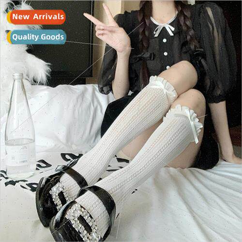 French spring and summer thin lolita lace lace calf socks mi