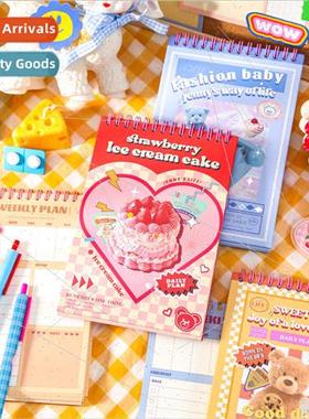 Coil book Jennys Cake Shop Series Cartoon Bear Handbook Stud