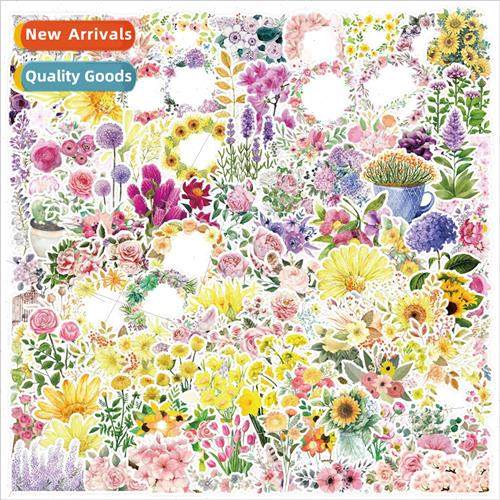 100 cute little flowers graffiti stickers cell phone water c