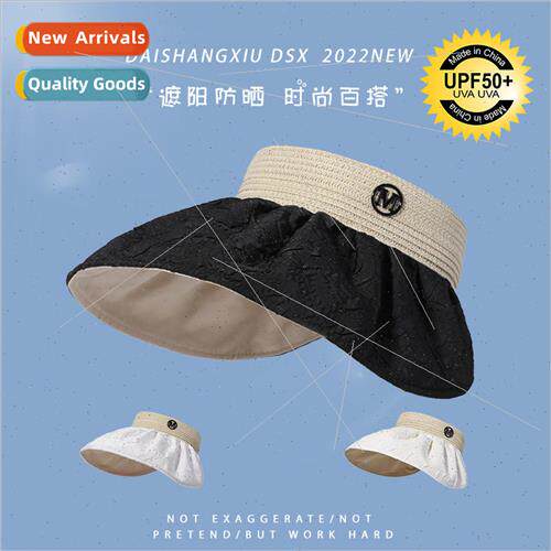 Hat female summer sun hat double-sided wearable anti-ultravi
