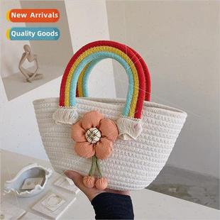 weaving small new fresh fashion summer flower 2022 Small bag