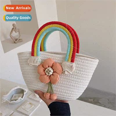 Small fresh flower weaving small bag 2022 summer new fashion