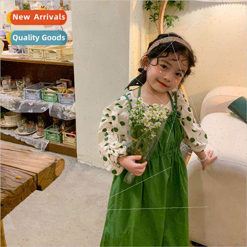 Girls suit spring childrens suit Korean  of the bubble sleev