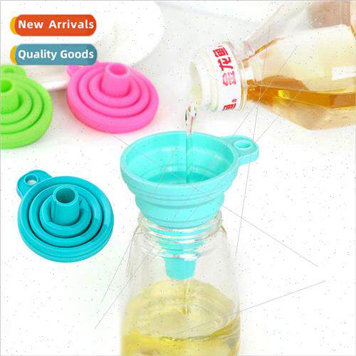 Home collapsible telescopic funnel kitchen dispensing oil dr