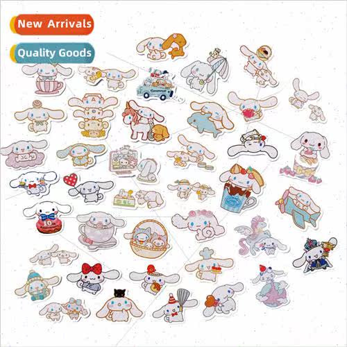 40 pieces of cute cartoon stickers dog sun umbrella fisherma