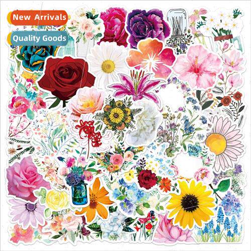 50 Pieces of Hundred Flowers Bloom Doodle s ggage Suitcase S