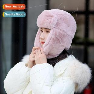 Lei Feng ear imitation protecti warm fur flannel Winter cap