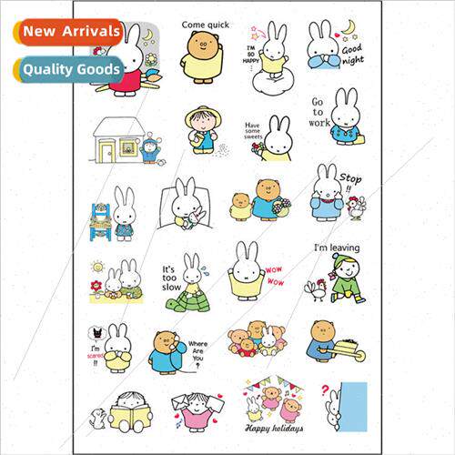 Miffy Bunny Bunny Cartoon Stickers Handbook Stickers Cell Ph