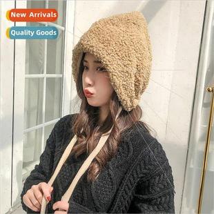 Lei warm Korea tie female winter hat Feng Autumn plush and