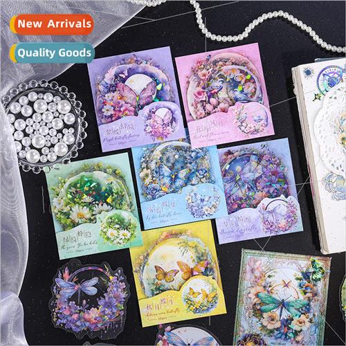 Fragrant floating flowers and moon handbook stickers packet