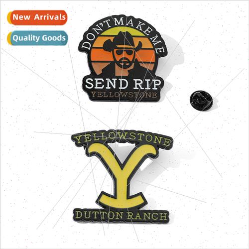 New YELLOWSTONE American drama letters yellow stone brooch f
