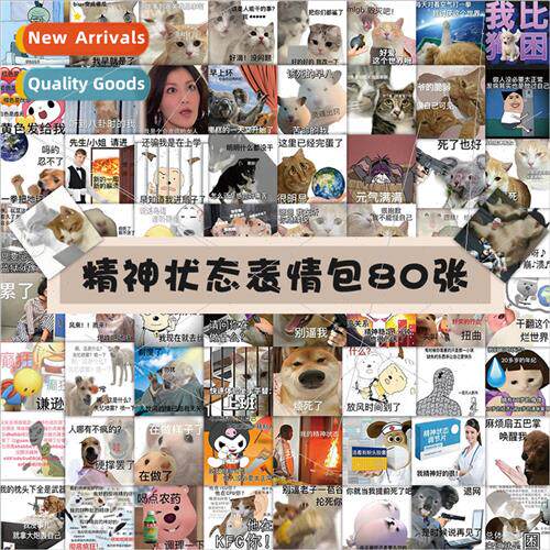 80 pcs of mental state stickers sand sculpture crazy literat
