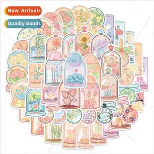 designer ins stickers self lug cup created drink flowers