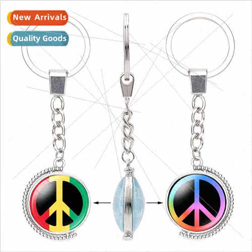Jewelry accessories double-sided crystal creative keychain p