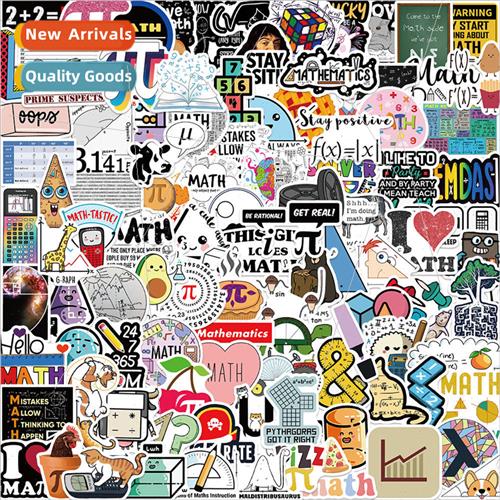 108 Cartoon Math Doodle Stickers Decorative Guitar Laptop gg