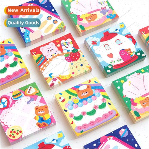 Summer sheep square note pad cartoon tearable message memo m