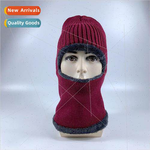 Polyester yarn arctic fleece lining wool cap Winter warm kni