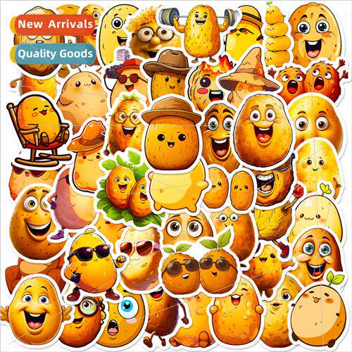 50 hot potato anthropomorphic cartoon stickers suitcase wate