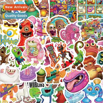 50pcs my singing monster stickers water cup laptop luggage d