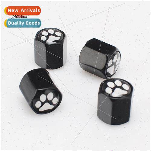 Footprints bear claw logo metal leather buckle tire valve ti