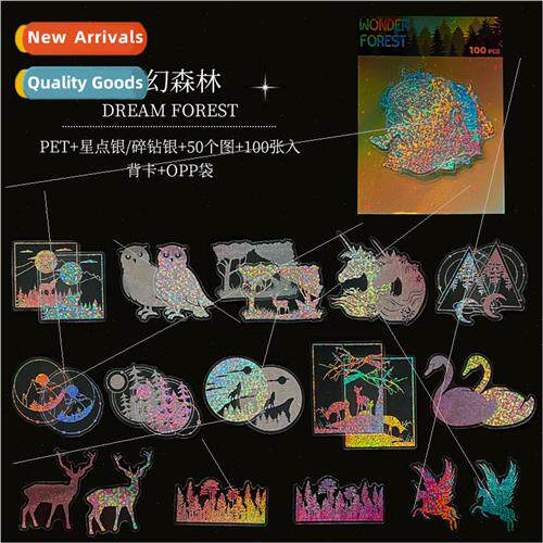 100 pcs Clear Laser Stickers Dream 适用est Sticker Pack Two