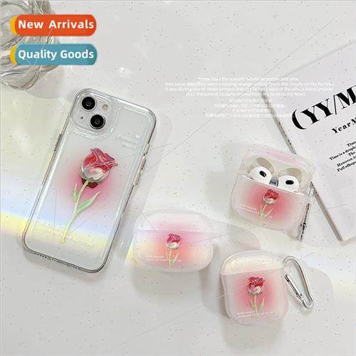 Pink Halo Red Rose 适用 Airpods Pro Headphone Cover Apple Wi图片