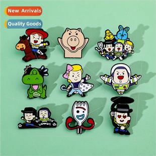 alloy badge Buzz cartoon ghtye pin characters Story Cute Toy