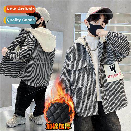 Boys winter jacket 2023 new childrens clothes middle and lar