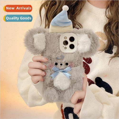 适用 Apple 14Pro plush cute cartoon 13 phone case iphone13Pr