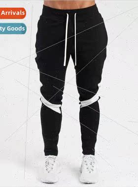 New mens fall and winter casual colorblocking pants fashion