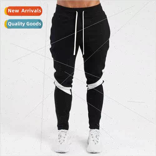 New mens fall and winter casual colorblocking pants fashion