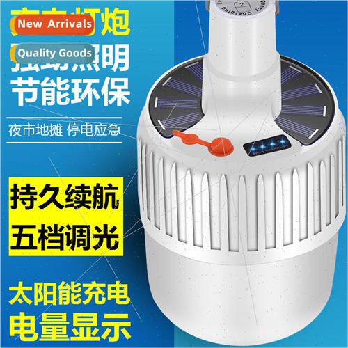 Solar led rechargeable light bulb energy saving blackout eme