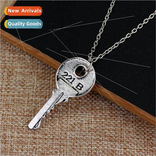 Film and  around Sherlock 221B apartment key necklace fashio