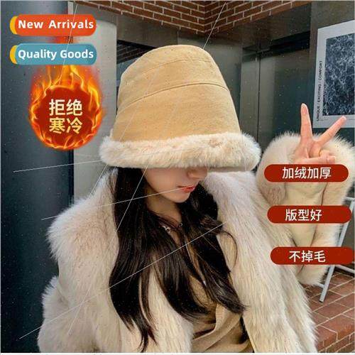 Autumn and winter thickened plush warm fisherman hat female