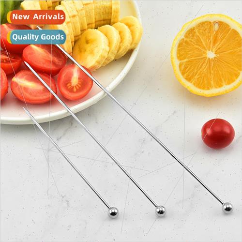 Stainless Steel Fruit Needle Fruit Stick Cocktail Stick Deco