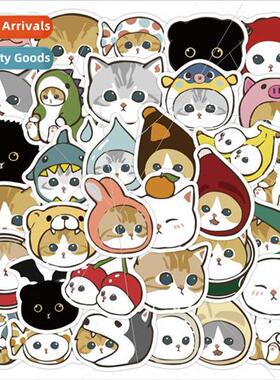 Cute kitten stickers cartoon cat clothing dress up handbook