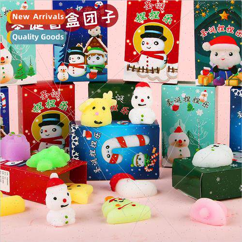Cartoon Christmas blind box doughnut cute decompression pinc