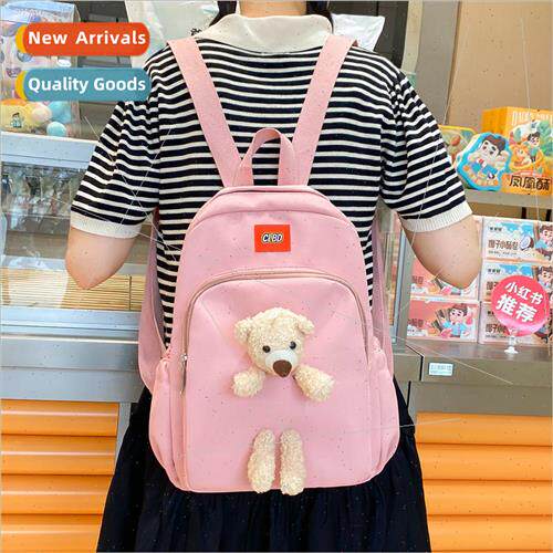 Cute bear shoulder bag female soft cute men and women childr