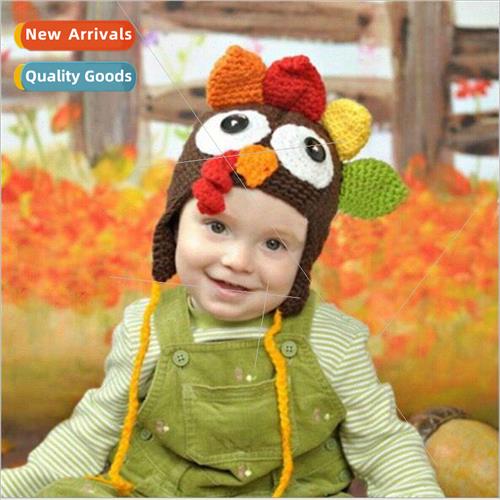 Turkey Hat Colorful Crown Big Eye Cartoon Woolen Knitted Ani