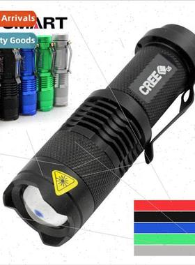 Mini flashlight sk68 telescopic zoom bright flashlight LED o